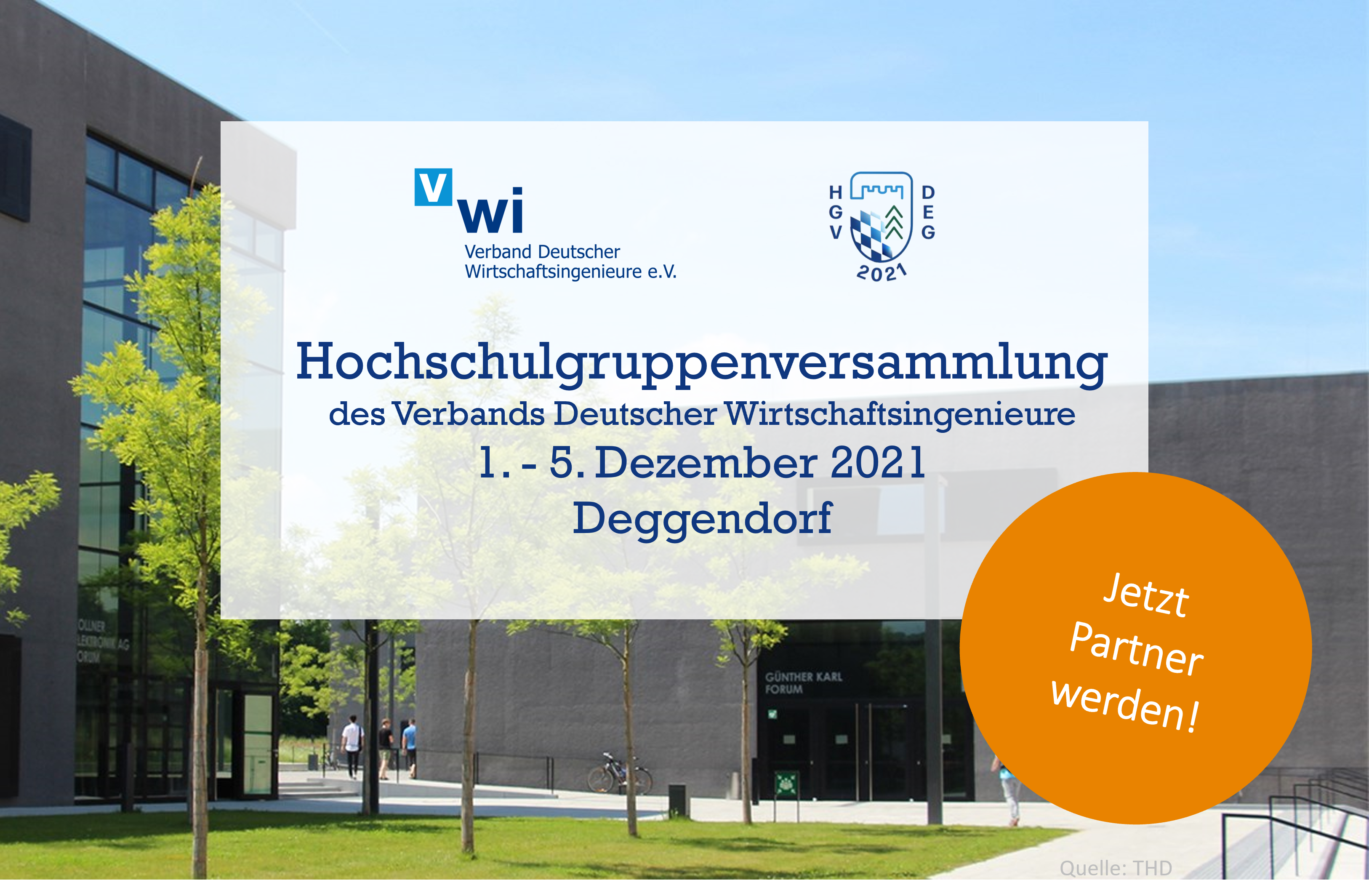 Veranstaltungshinweis: Hochschulgruppenversammlung Verband Deutscher Wirtschaftsingenieure 1. bis 5. Dezember 2021