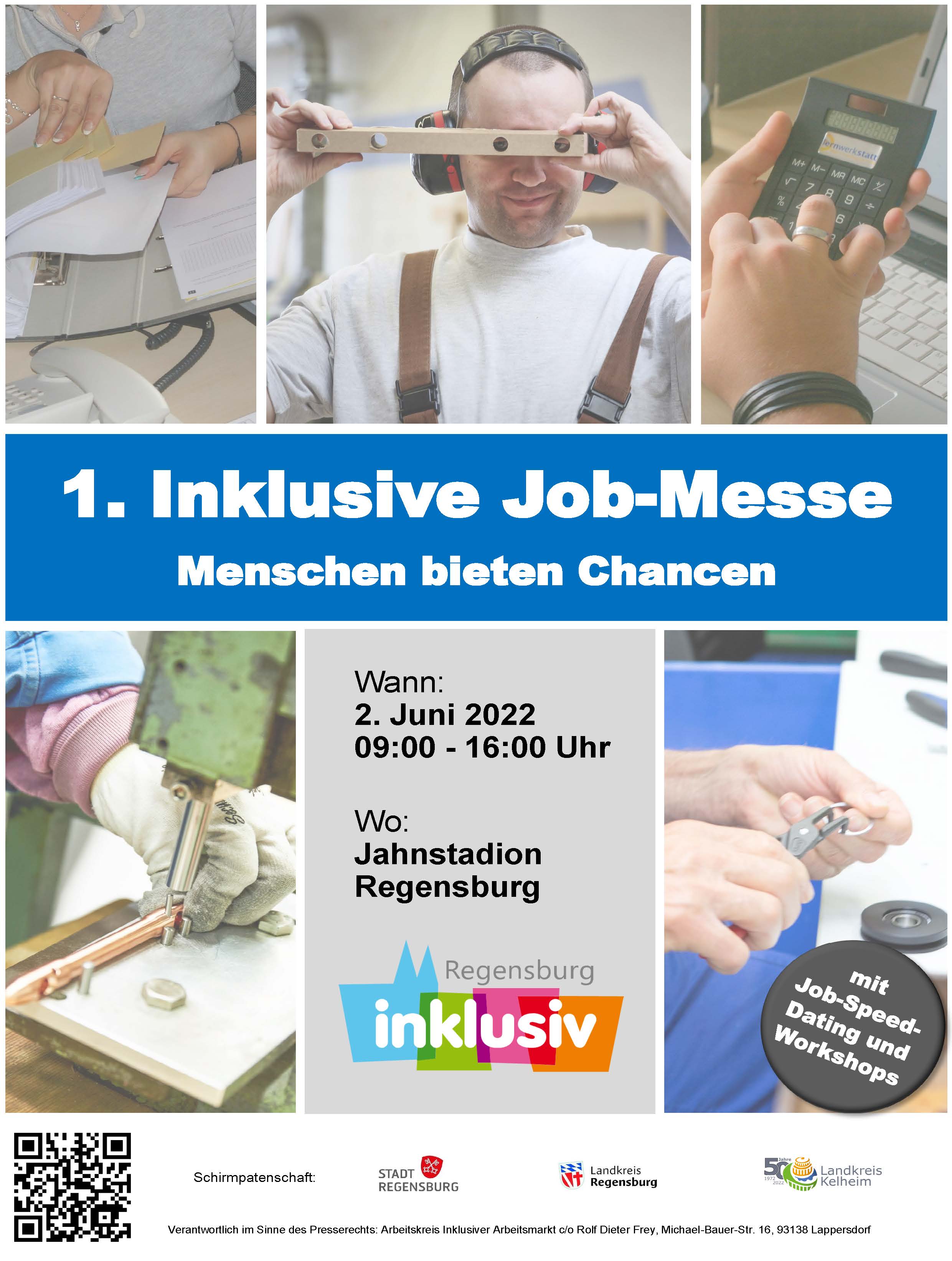 Regensburgs 1. Inklusive Job-Messe: Kostenfreie Möglichkeit für Unternehmen, direkt mit möglichen zukünftigen Mitarbeitern ins Gespräch zu kommen 