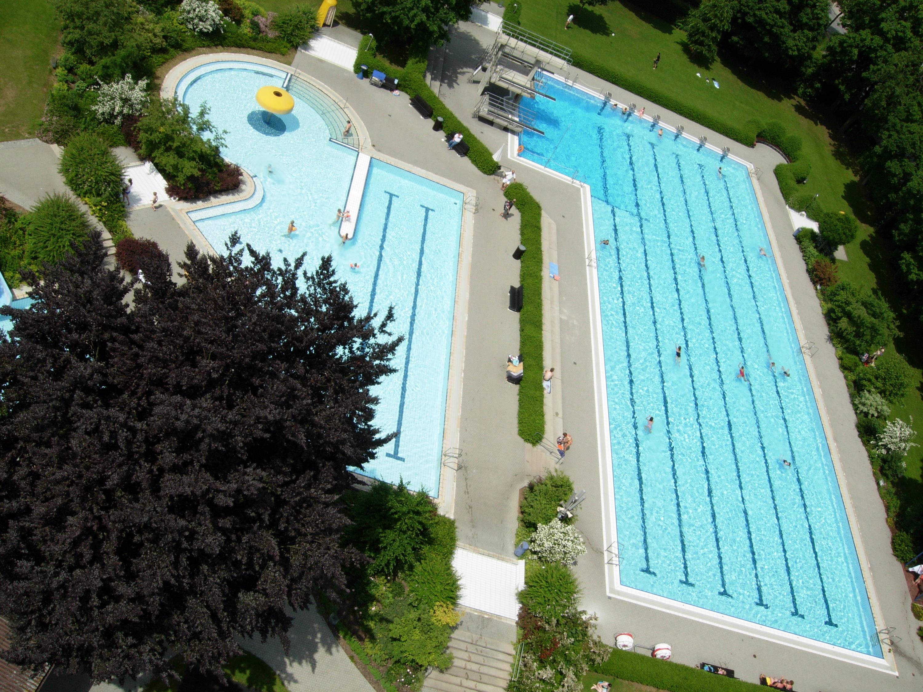 Freibad Mainburg - Luftansicht