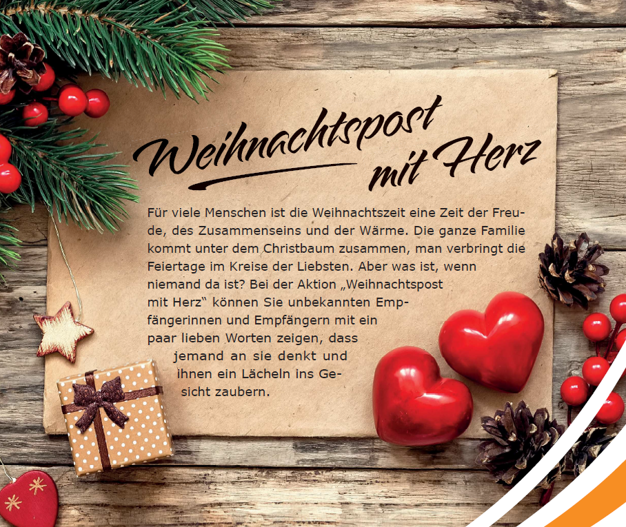 Weihnachtspost mit Herz