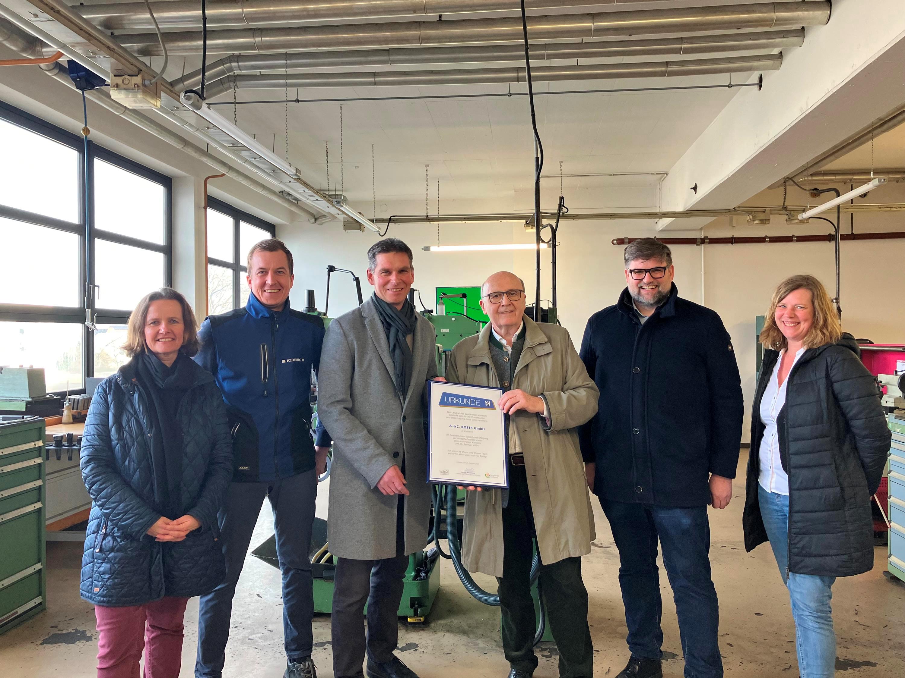 Landrat Neumeyer besucht Firma A. & C. KOSIK GmbH in Kelheim