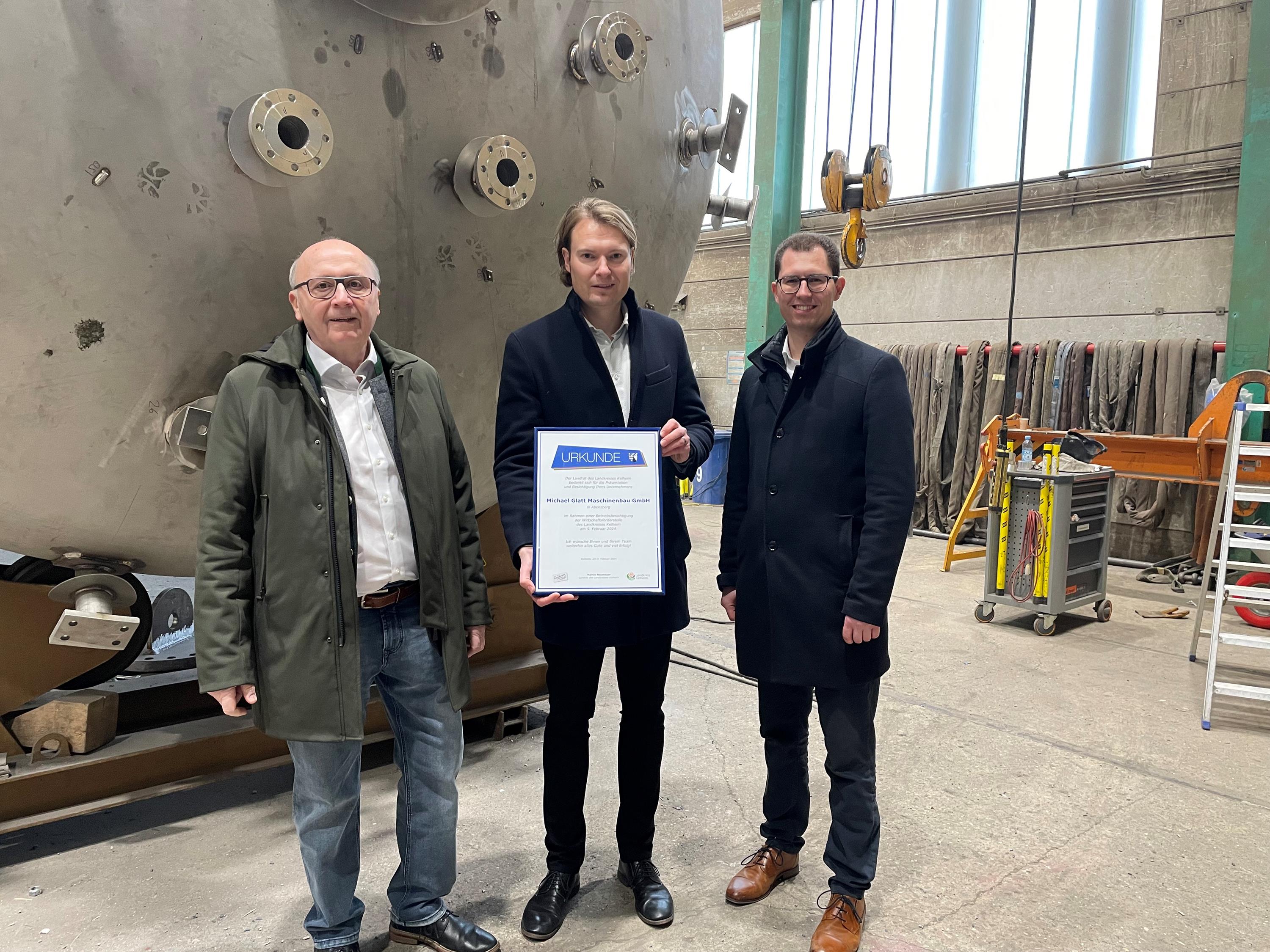 Betriebsbesuch bei der Michael Glatt Maschinenbau GmbH