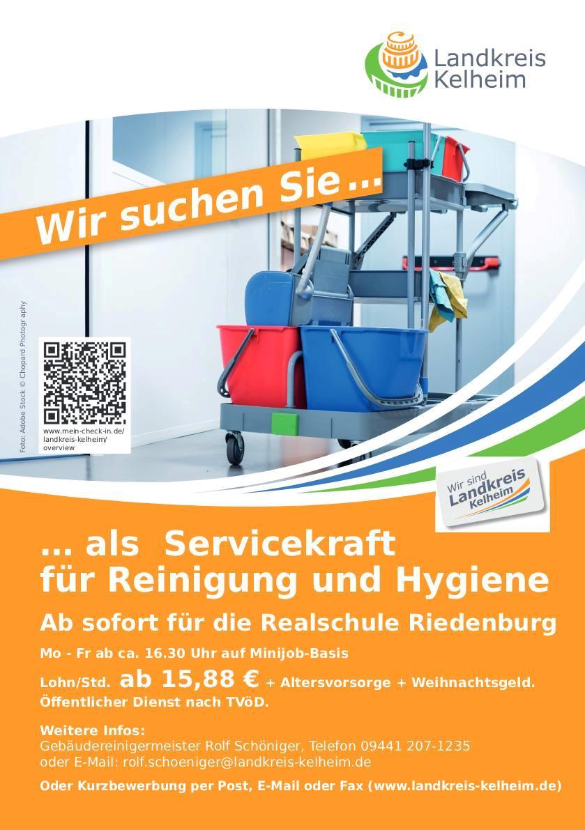 Ein Putzwagen dient als Symbolbild für eine Stellenausschreibung.