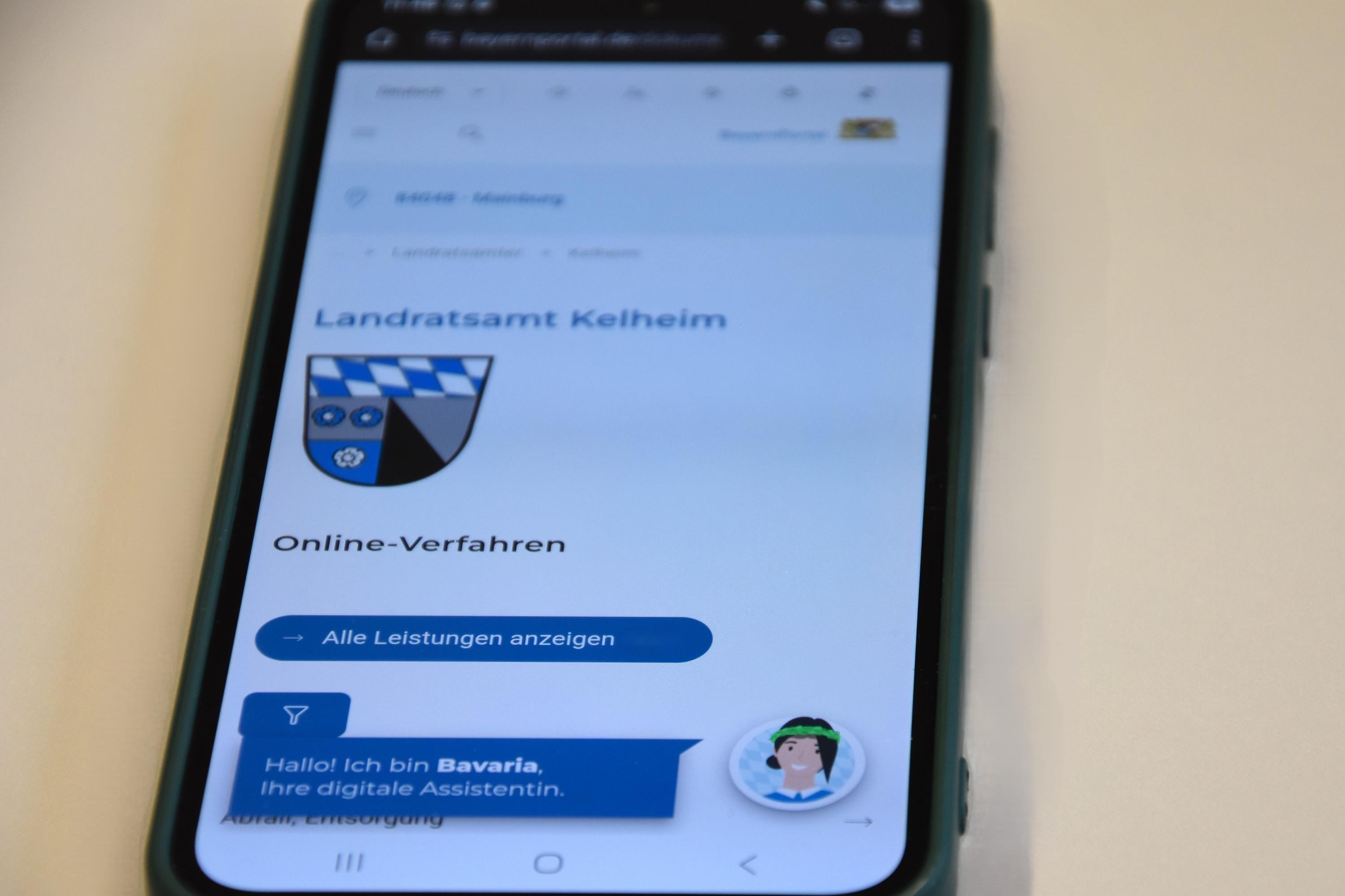 Zu sehen ist ein Smartphone mit einer geöffneten Internetseite.