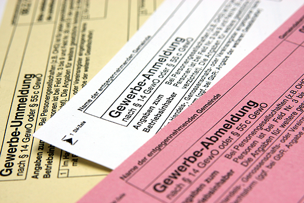 Reisegewerbekarte  - Antrag auf Erteilung/Erweiterung/Verlängerung