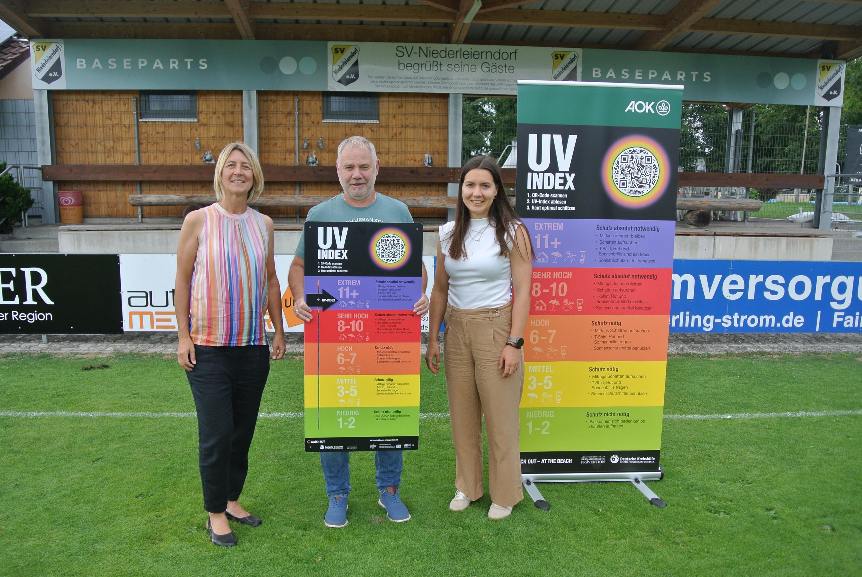 UV-Index-Tafel für den SV Niederleierndorf 