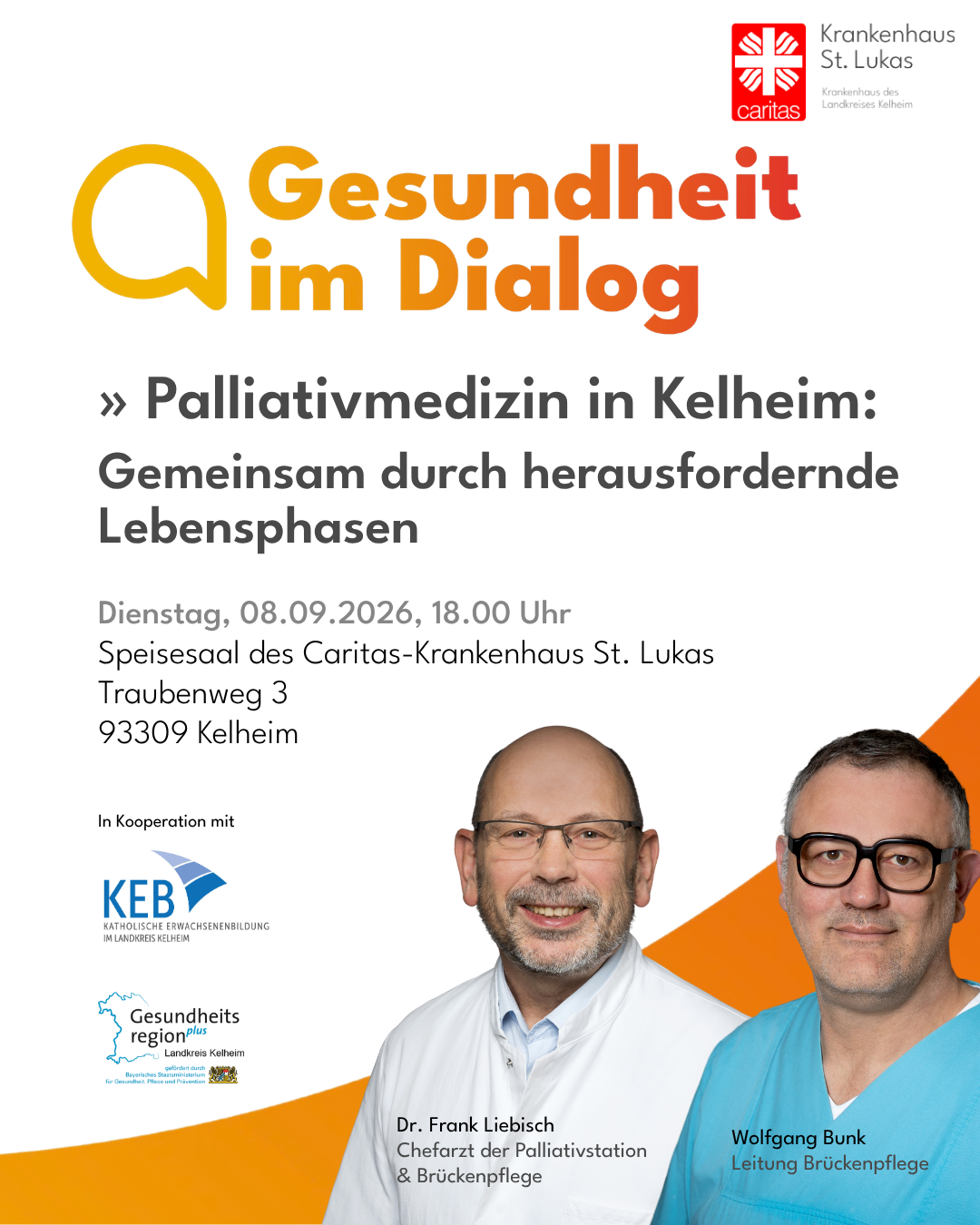 Es findet ein Vortrag über Palliativmedizin am 8. September statt 