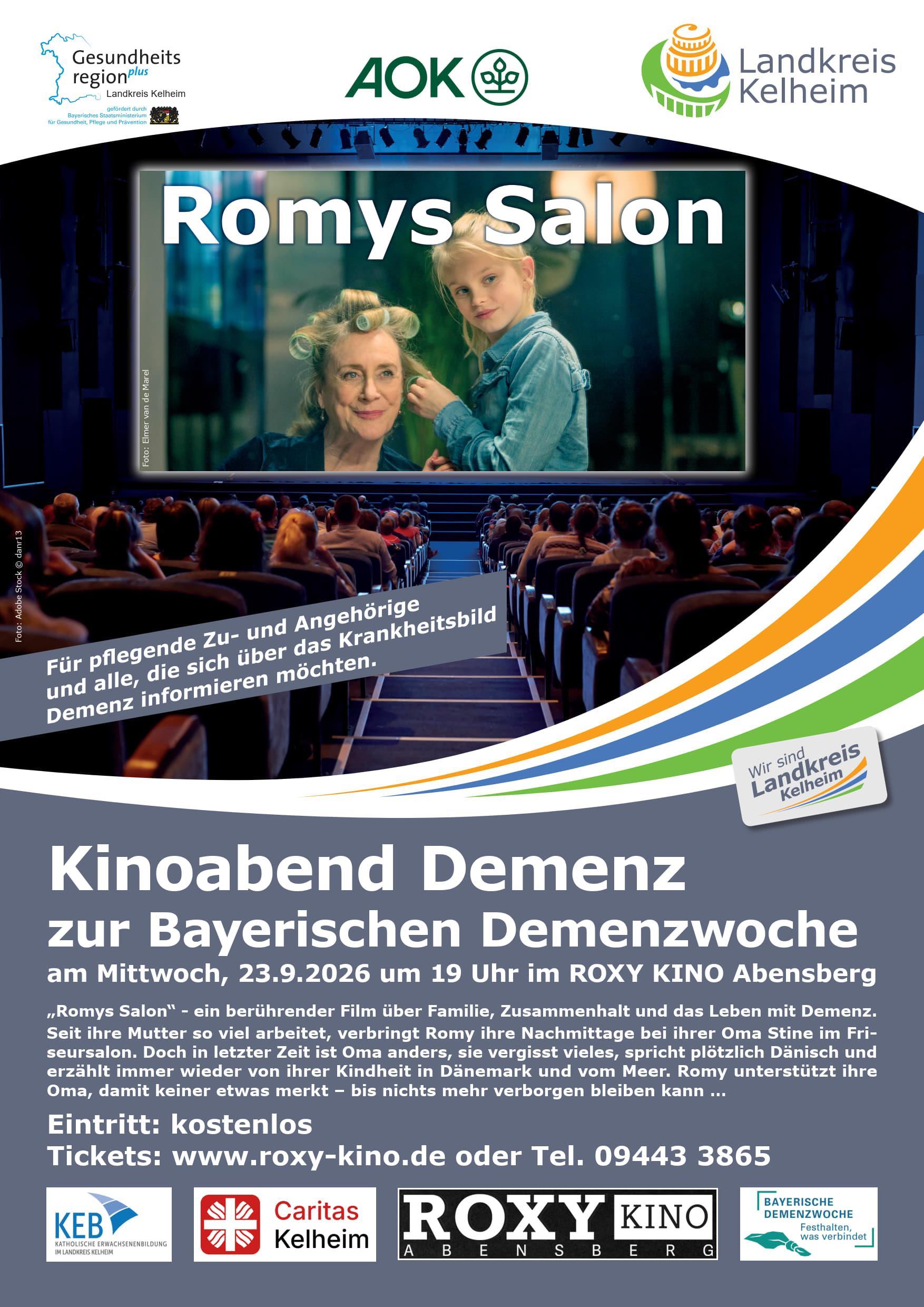 Kinoabend zum Thema Demenz mit dem Titel Romy Salon 