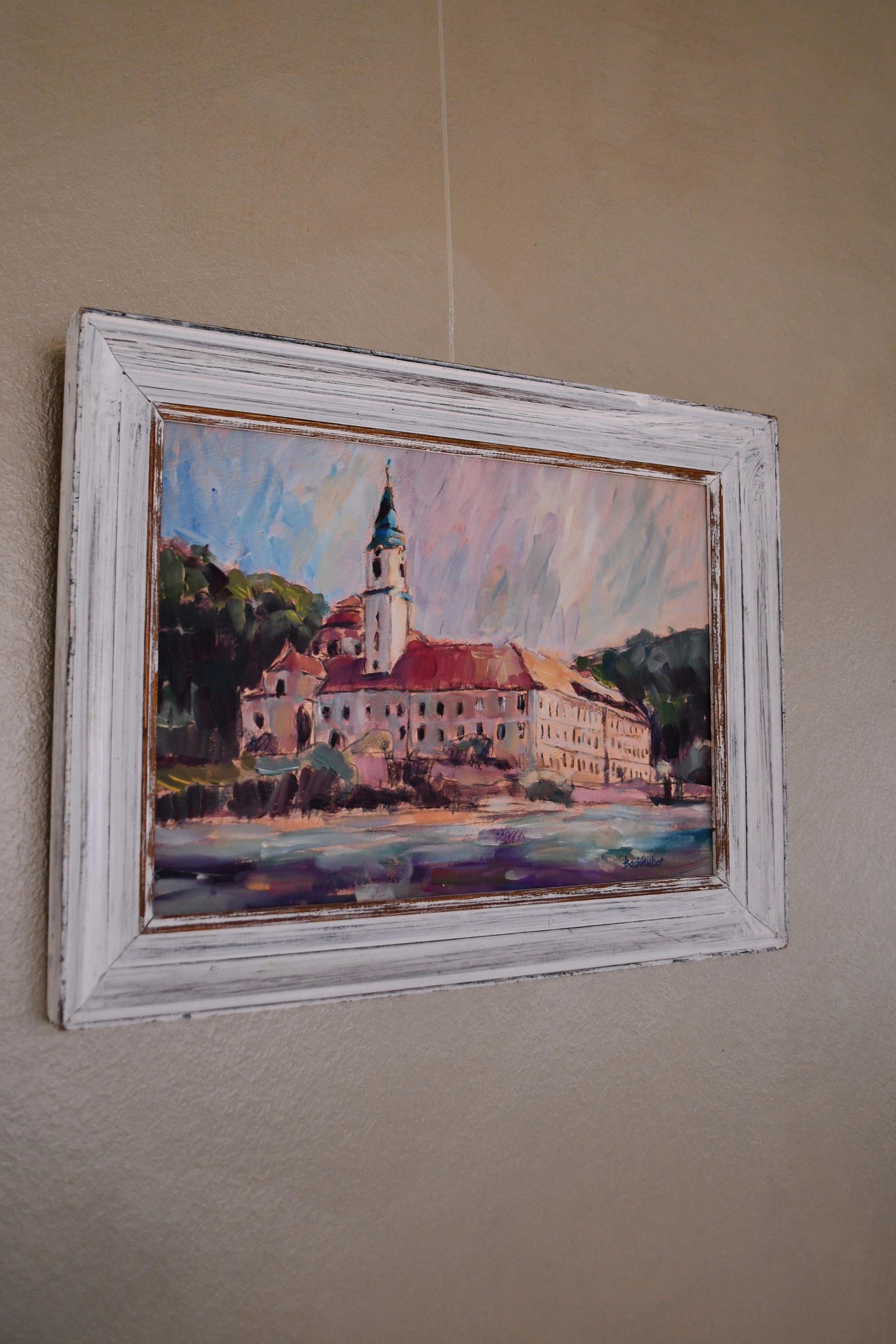 Ein Kunstwerk zeigt das Kloster Weltenburg