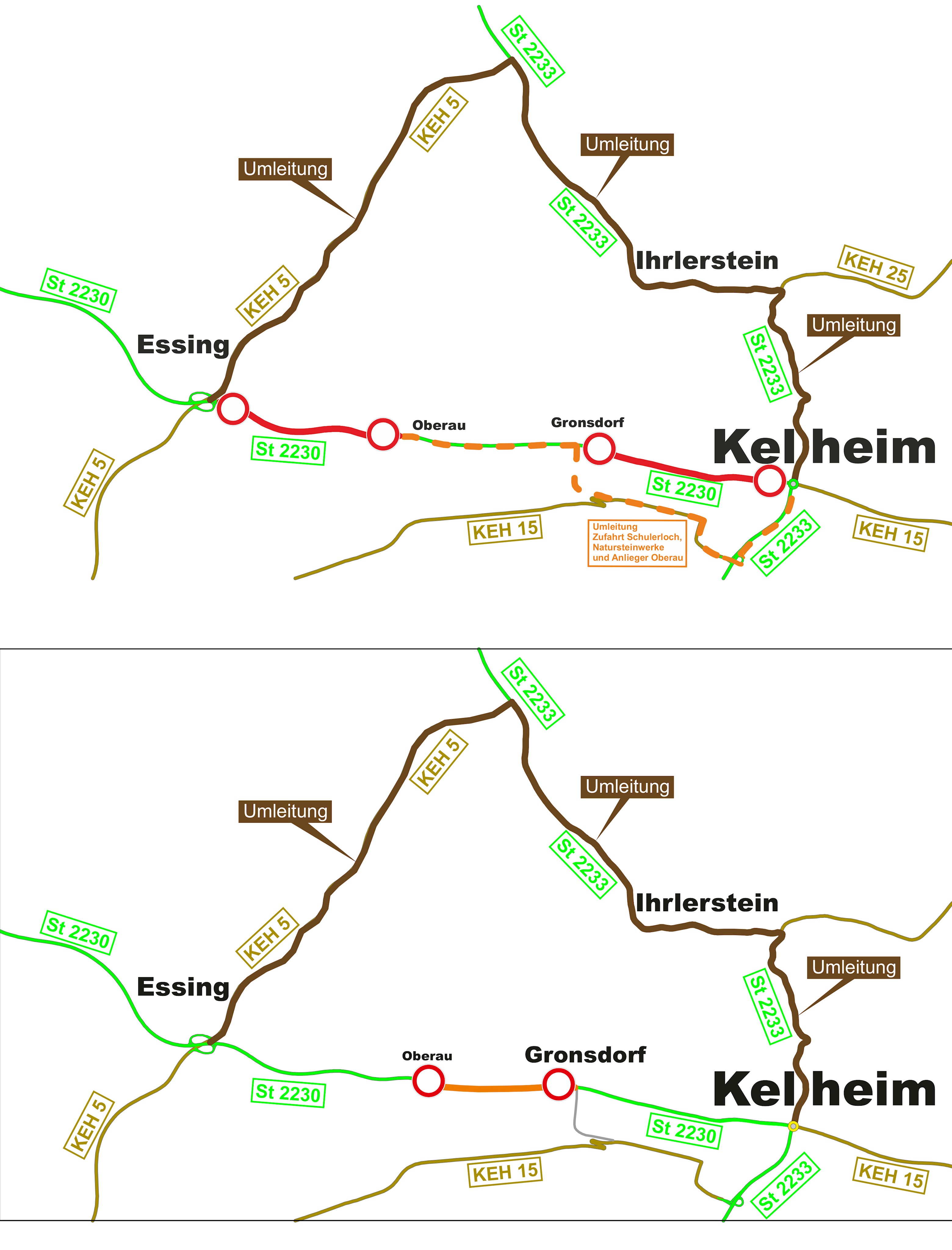 Beginn Sanierung St 2230 westlich von Kelheim